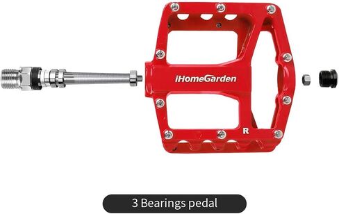 Mountain Bike Pedals, Bicycle Pedals Alloy Cycling Sealed 3 Bearing Bike Pedals - 9/16" Spindle Pedal with 20 Anti-Skid Pins Road Bike Pedals Lightweight Platform Pedals for BMX MTB Bike in Saudi Arabia