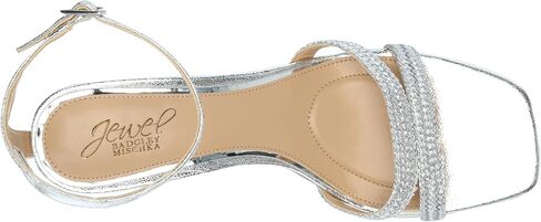 Jewel Badgley Mischka Hayzel Metallic Kitten Heel Sandal in Kuwait