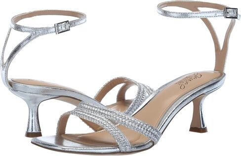 Jewel Badgley Mischka Hayzel Metallic Kitten Heel Sandal in Kuwait