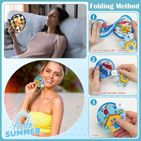 5 عبوات من مروحة اليد القابلة للطي، مروحة قابلة للطي، مروحة قابلة للطي على شكل رسوم متحركة، مراوح يدوية للنساء قابلة للطي، مناسبة للزينة لحفلات الصيف in Kuwait