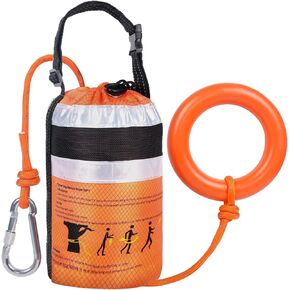 Water Rescue Throw Bag - 3/10 Inch Rope with 50FT /70FT/100FT Length Up to 1900lbs Tensile Strength Throwable Flotation Device - Emergency Safety Equipment for Kayak Raft Boat