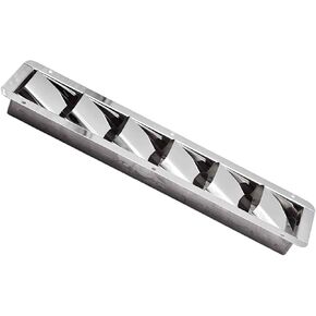 MARINE CITY Polished Finish Stainless Steel 6 Slots Louvered Vent 12-7/8 × 3 × 1-1/4 Inches for Boats – Marines – Ships