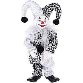 Clown Doll Clown Model Porcelain Doll Circus Props Delicate Arts Crafts for Home Decoration Desk Ornaments - Style C