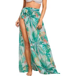 Floerns Women's Sheer Beach Swimwear Cover Up Wrap Skirt