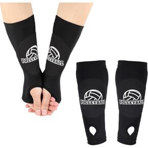 Volleyball Arm Sleeves, Black Volleyball Forearm Pads Nylon Volleyball Protective Sleeve Gloves with Thumb Holes Volleyball Arm Guard for Women Teen Youth