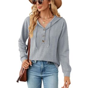 Women's Long Sleeve Hoodie Thin Solid Color Sweatshirt Loose Running Top