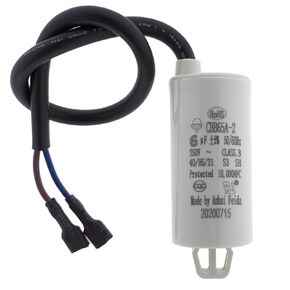 CBB65A-2 6uF 250VAC 50/60Hz Compressor Run & Start Capacitor 40/85/21 with RoHS UL (Snap Lock)