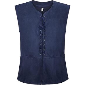 Colorful House Mens Renaissance Vest Adult Medieval Renaissance Vest Costume Mens Pirate Steampunk Vest Halloween