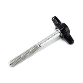 1/4"-20 x 2-1/4" Thumb Screw Stainless Steel - Black Tee Wing Plastic Knob - Standard/Coarse Thread ThumbScrew - Length: 2.250" - Proudly Built in USA - Package of (4)