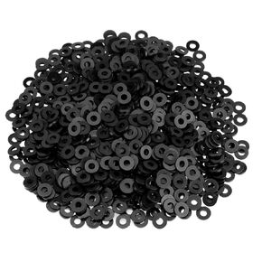 800 Pieces 9 Sizes Black Nylon Flat Washers Assortment Kit - M2 M2.5 M3 M4 M5 M6 M8 M10 M12 (Not Rubber Washer)