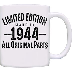 owndis Mug 1944-80th Birthday Gifts Limited Edition Made In 1944 All Original Parts Coffee Mug-1944-0069-Black