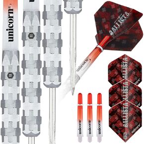 ‎Unicorn Steel Tip Darts Set | Ballista | 90% Natural Tungsten Barrels & Volute Points | 21g, 22g, 23g, 24g, 25g or 26g