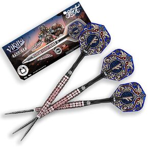 Shot Darts Steel Tip Viking Rannsaka (22g/23g/24g/25g) 90% Tungsten Barrel, Center Balanced Professional Dart Set & Flights Made in New Zealand Metal Tip for Bristle Dartboard Men & Women