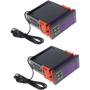 2 PCS STC-1000 10A DC 12V Digital LED Temperature Controller Thermostat Control Switch 2 Relay Output and NTC 10K Thermistor Sensors Digital Temperature Probe
