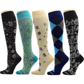 Dr. Motion Compression Socks For Men & Women BEST Graduated Athletic Fit For Walking, Hiking, Running, Nurses 5 Pairs