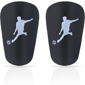 2pcs Mini Soccer Shin Guards, Extra Small Shin Pads Tiny Shin Guards Miniature Protective Equipment for Adults Kids Youth Men Women Football Players Boys Girls (3.1x1.9in)