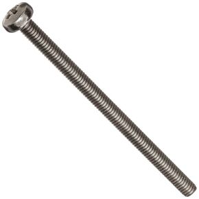 Small Parts 18-8 Stainless Steel Machine Screw, Plain Finish, Pan Head, Phillips Drive, Meets DIN 7985, 80mm Length, Fully Threaded, M5-0.8 Metric Coarse Threads (Pack of 10)