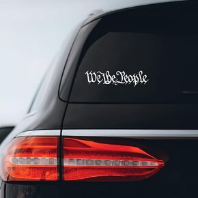 We The People Sticker Decal Notebook Car Window Laptop 6" X 1.5" (White)