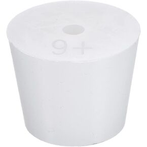 YOKIVE Silicone Rubber Stoppers with Hole, Tapered Plugs with High-Temperature Resistance | Protect Hole, Great for Lab Industry (White, 36mm to 46mm)