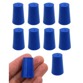 EISCO 10PK Neoprene Stoppers, Solid - ASTM - Size: #0 13mm Bottom, 17mm Top, 25mm Length - Suitable for use with Petroleum, Oils & Most Inorganic Acids and Bases