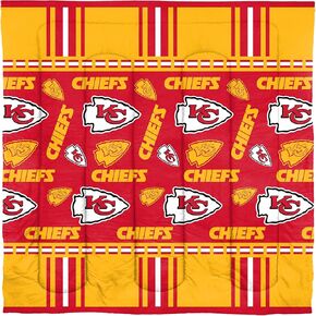 Northwest NFL Kansas City Chiefs Unisex-Adult Bed in a Bag Set, Queen, Rotary