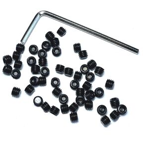 50pcs Set Screws M4 x 3mm 304 Stainless Steel Allen Head Hex Hexagon Socket Set Screws with M2 Allen Wrench,4X3mm Set Grub Screws Hex Allen Head Socket Set Screws
