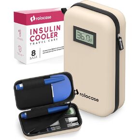 Compact Diabetic Insulin Cooler Travel Case TSA Approved - Insulin Travel Case with a Digital Thermometer to Keep Medicine Cool While Traveling & Add Peace of Mind On The Go - insulin pen travel case