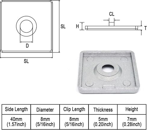 4set 2020 Series European Standard a 1/4""(6mm) Hole Profile End Cap with M6X12mm Mounting Screws,End Cap Cover for Aluminum Profile,Aluminum Extrusion t-Slot Accessories, Silver in Saudi Arabia