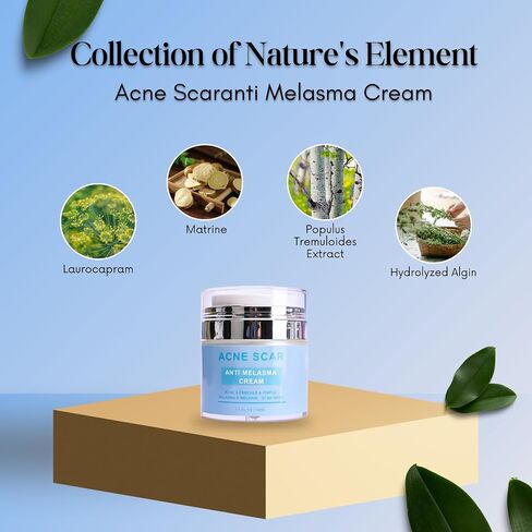 Scar Removal and Acne Cream for Women and Men - Rapid Repair of New Old Scars, Spots, Burns. All Natural Organic ingredients, Anti Acne, Healing Pimples, Freckles, Melasma, 1.7 fl oz (50 ml). in Saudi Arabia