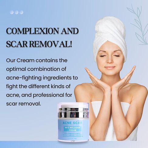 Scar Removal and Acne Cream for Women and Men - Rapid Repair of New Old Scars, Spots, Burns. All Natural Organic ingredients, Anti Acne, Healing Pimples, Freckles, Melasma, 1.7 fl oz (50 ml). in Saudi Arabia