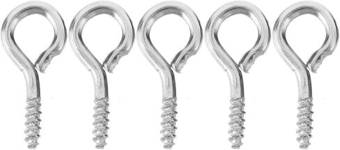 MroMax 25PCS 0.83" Eye Screw Self-Tapping Screws Blue Zinc Plated Screw-in Ceiling Hooks Hanging Hooks Mug Hooks Plant Hooks Open End Eye Bolt Hooks for Home, Office and Workplace in Saudi Arabia