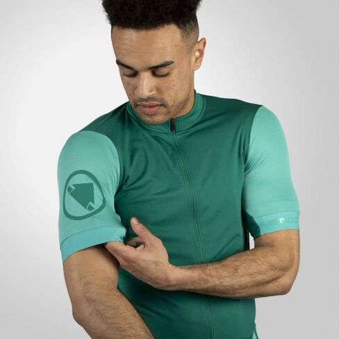 Endura Men's FS260 Short Sleeve Road Cycling Jersey Emerald Green, Large in Saudi Arabia