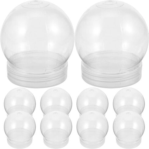 EXCEART 10pcs DIY Clear Plastic Water Globe Snow Globe 2Inch Clear Snow Globe with Screw Off Cap for DIY Crafts Christmas Home Decoration in Saudi Arabia