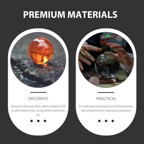 EXCEART 10pcs DIY Clear Plastic Water Globe Snow Globe 2Inch Clear Snow Globe with Screw Off Cap for DIY Crafts Christmas Home Decoration in Saudi Arabia
