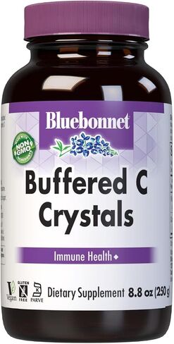 Bluebonnet Nutrition Buffered C Crystals, Buffered Vitamin C Powder, for Immune Health, for Antioxidant Protection, Soy Free, Gluten Free, Non-GMO, Kosher, Dairy Free, Vegan, Powder, 8.8 oz (250 g) in Saudi Arabia