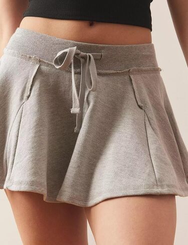 Lentta Women's Summer Mini Skort Cotton Athletic Adjustable Waistband Skirt & Inner Shorts with Pocket in Saudi Arabia