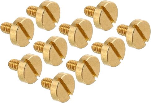 مسامير إبهام مخرشة M4x7mm من PATIKIL، 10 عبوات من البراغي النحاسية ذات الرأس المسطح ومثبتات المقابض مع أكتاف مستقيمة لإضاءة الأثاث والميكانيكية الإلكترونية in Saudi Arabia