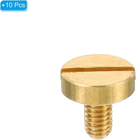 مسامير إبهام مخرشة M4x7mm من PATIKIL، 10 عبوات من البراغي النحاسية ذات الرأس المسطح ومثبتات المقابض مع أكتاف مستقيمة لإضاءة الأثاث والميكانيكية الإلكترونية in Saudi Arabia