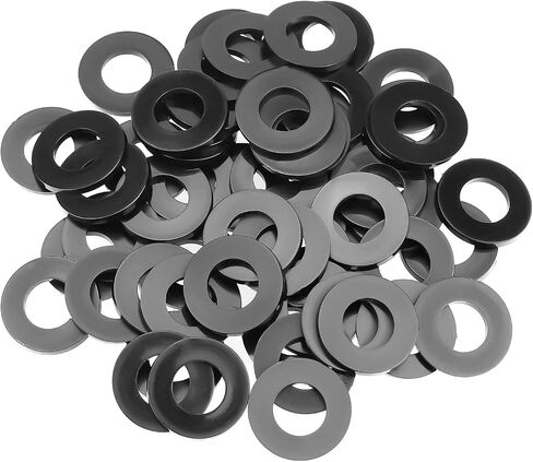 800 Pieces 9 Sizes Black Nylon Flat Washers Assortment Kit - M2 M2.5 M3 M4 M5 M6 M8 M10 M12 (Not Rubber Washer) in Saudi Arabia