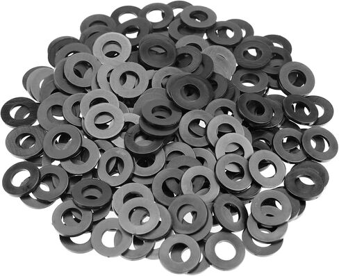 800 Pieces 9 Sizes Black Nylon Flat Washers Assortment Kit - M2 M2.5 M3 M4 M5 M6 M8 M10 M12 (Not Rubber Washer) in Saudi Arabia