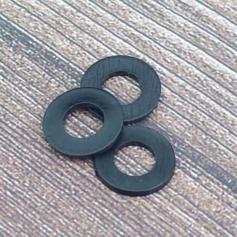 800 Pieces 9 Sizes Black Nylon Flat Washers Assortment Kit - M2 M2.5 M3 M4 M5 M6 M8 M10 M12 (Not Rubber Washer) in Saudi Arabia