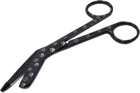 Lister Bandage Scissors 5.5" Nurse Vet Tech Gift - Made of Stainless Steel - First Aid, Used For Cutting Gauze, Tape, Clothing Bandages, Vet Wrap Adhesive Removal (Silver Paws) in Kuwait