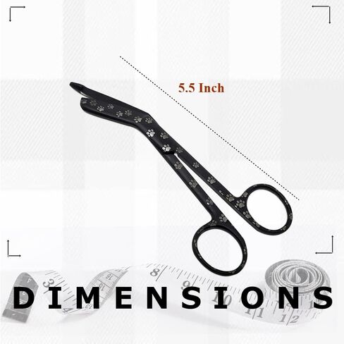 Lister Bandage Scissors 5.5" Nurse Vet Tech Gift - Made of Stainless Steel - First Aid, Used For Cutting Gauze, Tape, Clothing Bandages, Vet Wrap Adhesive Removal (Silver Paws) in Kuwait
