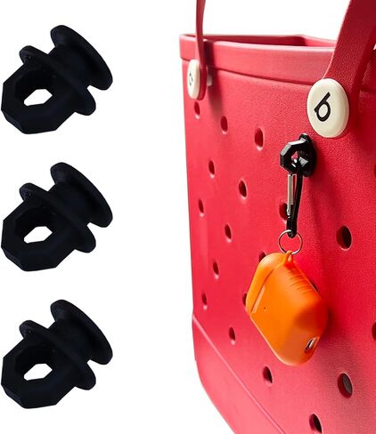 Tassel Hanger for Bogg Bag,Accessories for Bogg Bag,Hang charms for Bogg Bag,Keychain Hanger for Bogg Bag,3Pcs Black in Saudi Arabia