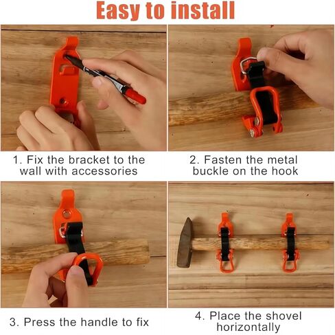 حامل مجرفة لحامل السقف، مشابك مطاطية معدنية، حامل مجرفة عالي التحمل مع مشابك مطاطية معدنية | دعامات تثبيت على الحائط سريعة الفك للشاحنات وسيارات الدفع الرباعي ومركبات الطرق الوعرة (عبوتان) in Kuwait