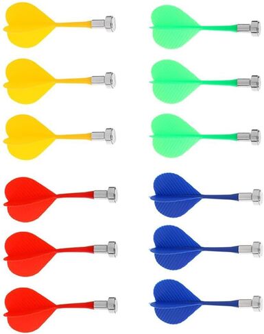 12 Pcs Magnetic Darts 4 Colors Plastic Darts in Kuwait