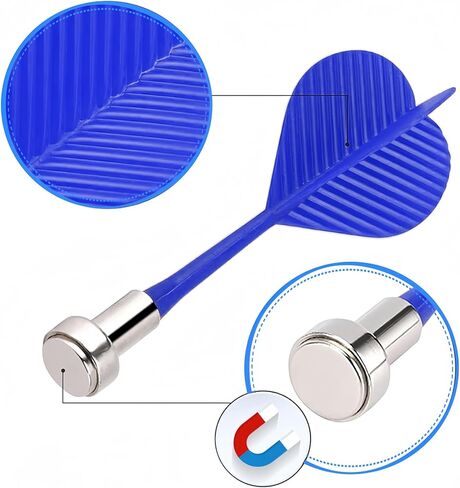 12 Pcs Magnetic Darts 4 Colors Plastic Darts in Kuwait