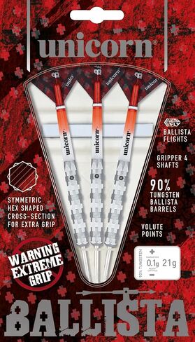‎Unicorn Steel Tip Darts Set | Ballista | 90% Natural Tungsten Barrels & Volute Points | 21g, 22g, 23g, 24g, 25g or 26g in Saudi Arabia