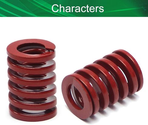 Yinpecly 10mm OD 5mm ID 20mm Long Spiral Stamping Heavy Load Compression Mould Die Spring, for Mechanical Equipment 3D Printer Accessories Green Tone 10pcs in Saudi Arabia