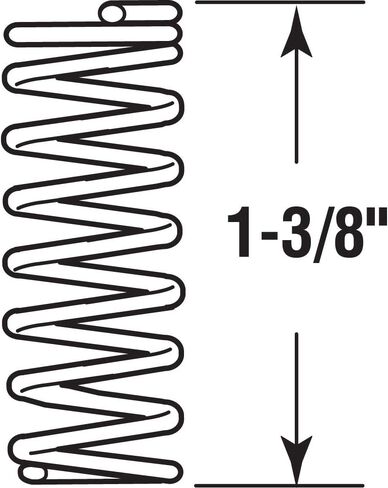 Prime-Line SP 9717 نابض ضغط، هيكل زنبركي من الصلب، لمسة نهائية مطلية بالنيكل، 0.016 GA × 3/16 بوصة. × 1-3/8 بوصة. (6 حزم) in Saudi Arabia
